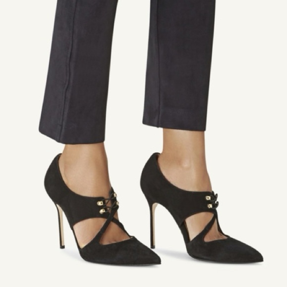 Sarah Flint Claire Black Suede Heels